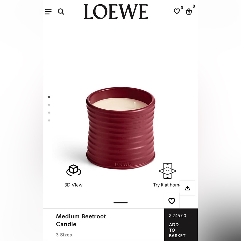 Loewe Beetroot Candle